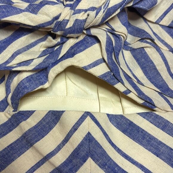 Johanna Ortiz linen/cotton blend Striped Strapless Jumpsuit, US2 - Picture 5 of 9